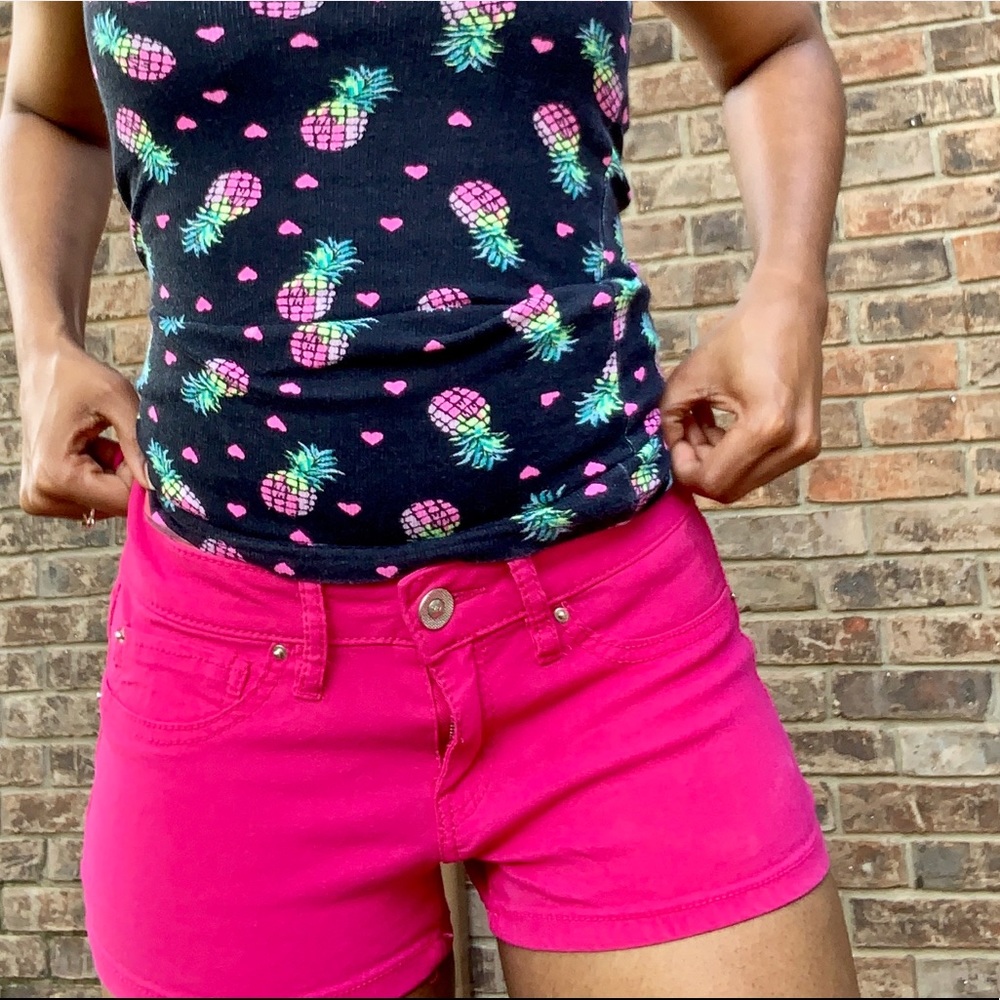🌺 Pink Jegging Short & Pineapple Shirt Set 🌺